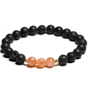 Bracelet Perles Pierres Femme Boule