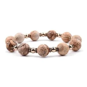 Bracelet Femme Perles Marbre Boule