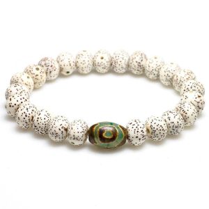 Bracelet Femme Perles Blanches Boule