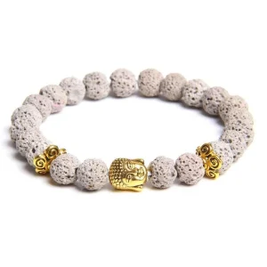 Bracelet Homme Perles Bouddha Pierre