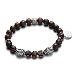 Bracelet Homme Perles Bouddha Boule