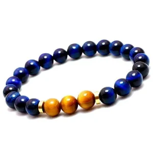 Bracelet Homme Perle Bleu Boule
